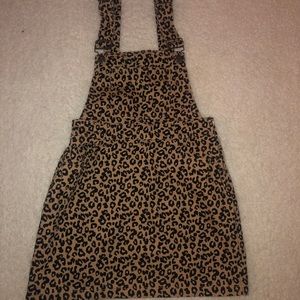 F21 CHEETAH PRINT OVERALLS